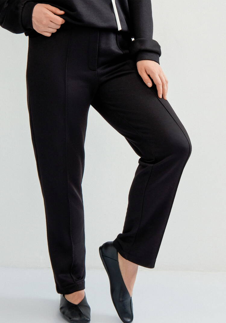 Брюки прямого кроя с имитацией стрелок шир.  750, рис. 7