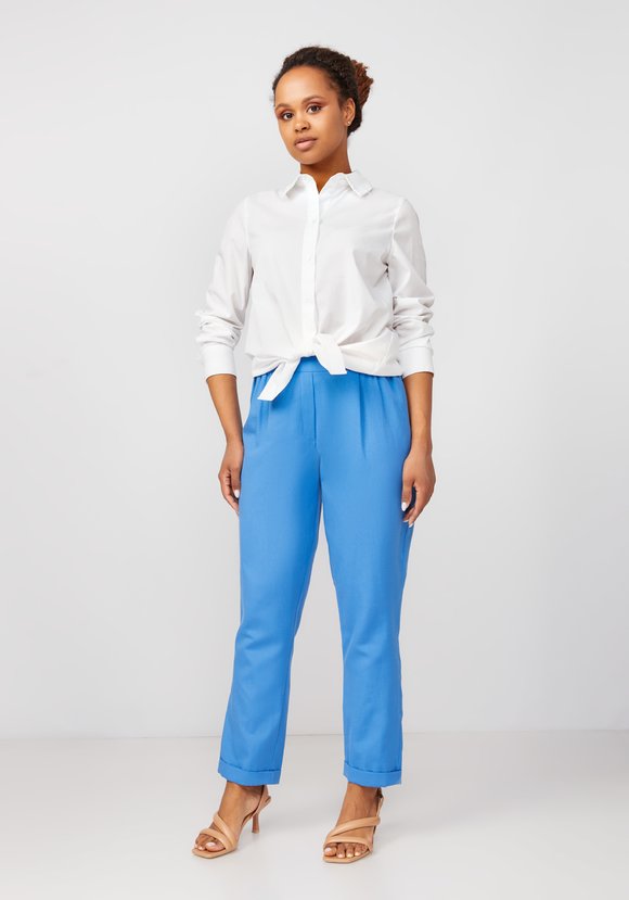 Брюки бананы льняные шир.  580, рис. 2