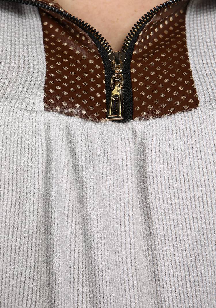 Джемпер с отложным воротом  на молнии шир.  750, рис. 4