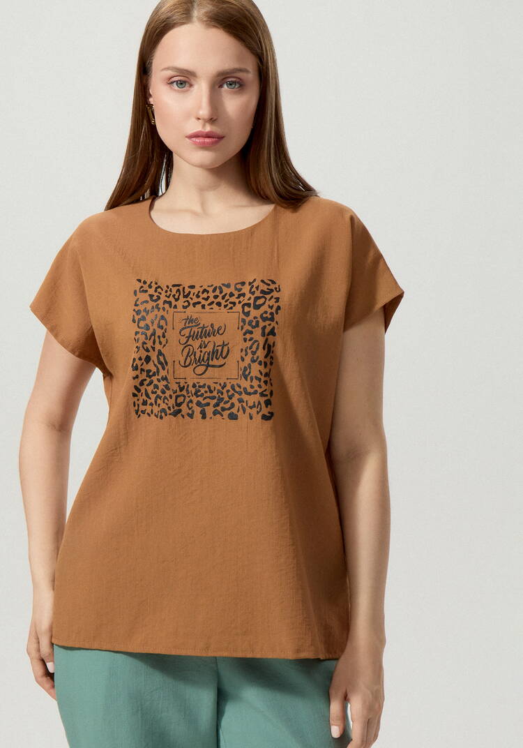 Топ с принтом свободного кроя шир.  750, рис. 27