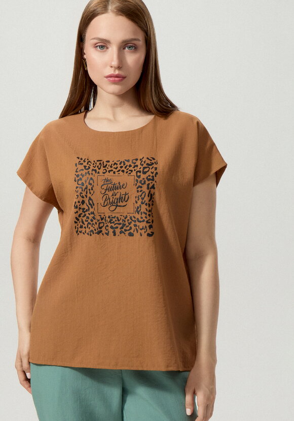 Топ с принтом свободного кроя шир.  580, рис. 27