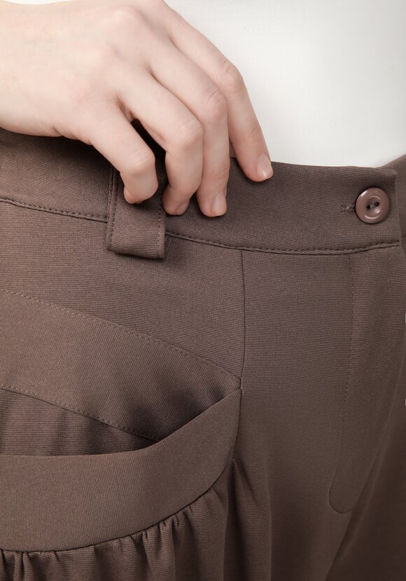 Брюки женские со сборкой на карманах шир.  580, рис. 12