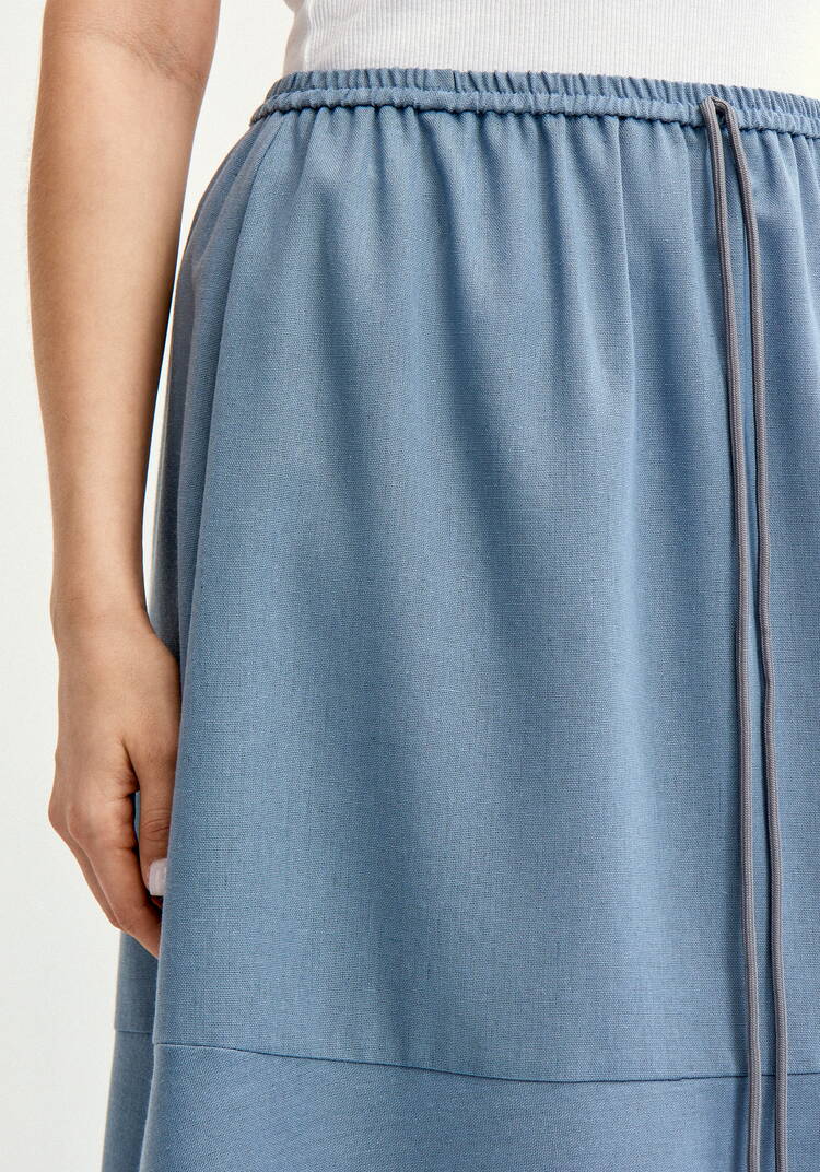 Юбка-годе изо льна шир.  750, рис. 5