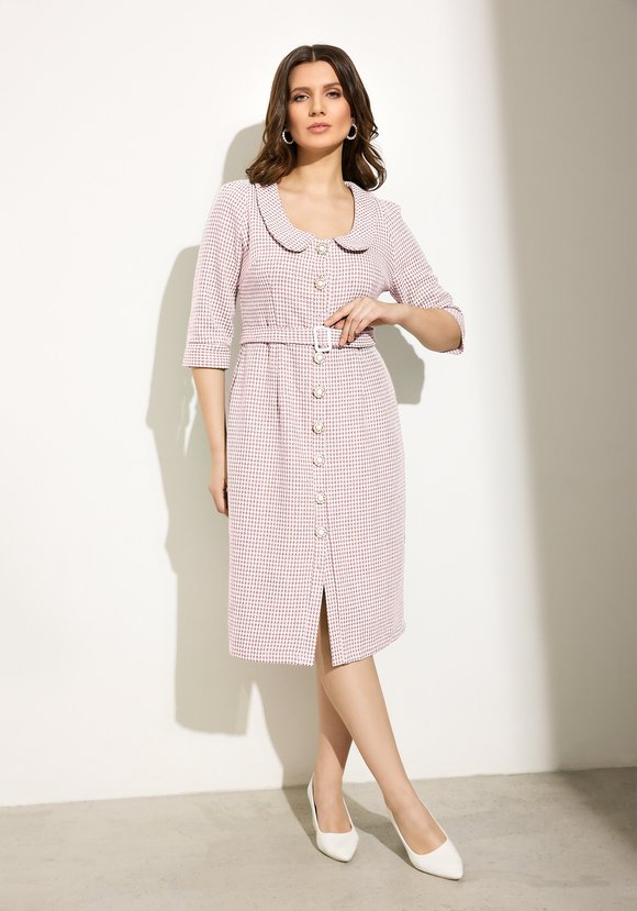 Платье на пуговицах с поясом в комплекте — купить за руб в магазине Леомакс