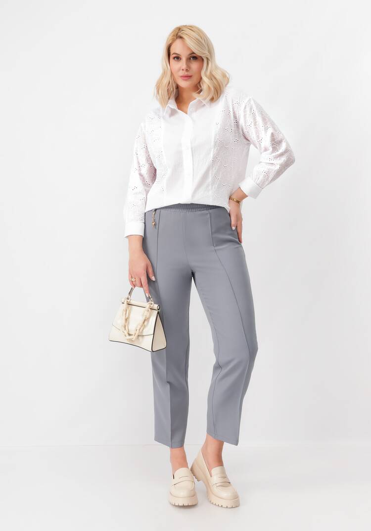 Брюки прямые с отсрочкой-стрелка шир.  750, рис. 25