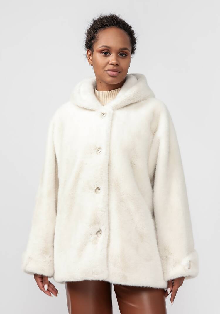 Полупальто из экомеха Моника шир.  750, рис. 18