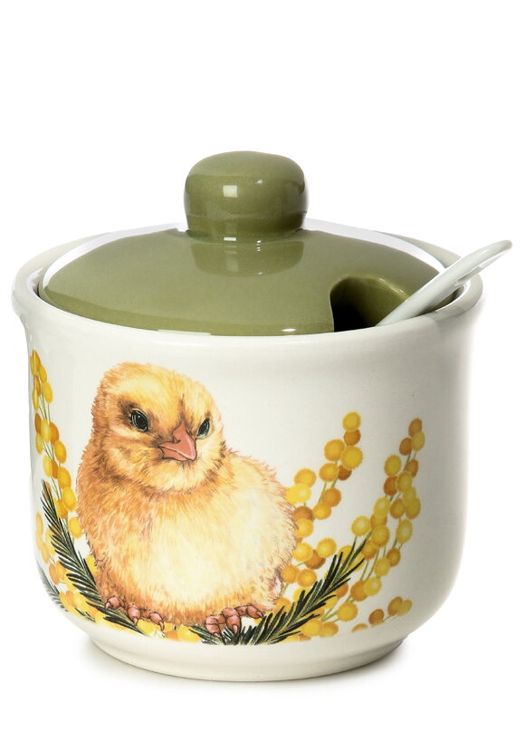 Сахарница с ложкой Полевые цветы шир.  580, рис. 1