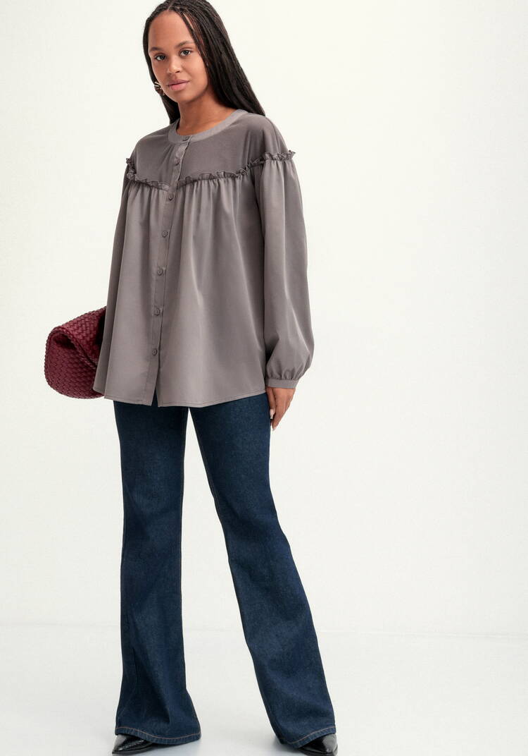 Блуза комбинированная с трикотажем шир.  750, рис. 15