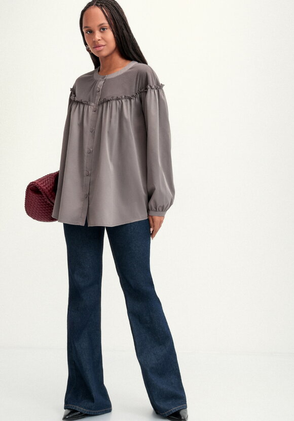 Блуза комбинированная с трикотажем шир.  580, рис. 15