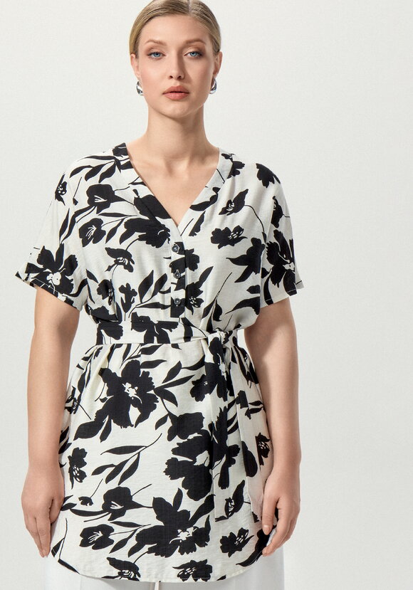 Туника на пуговицах с принтом шир.  580, рис. 12