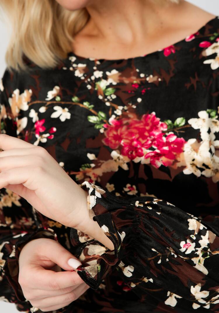 Платье А-силуэта из бархата шир.  750, рис. 5