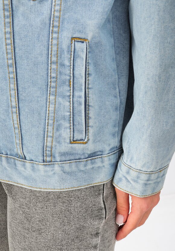 Куртка джинсовая с капюшоном шир.  580, рис. 5