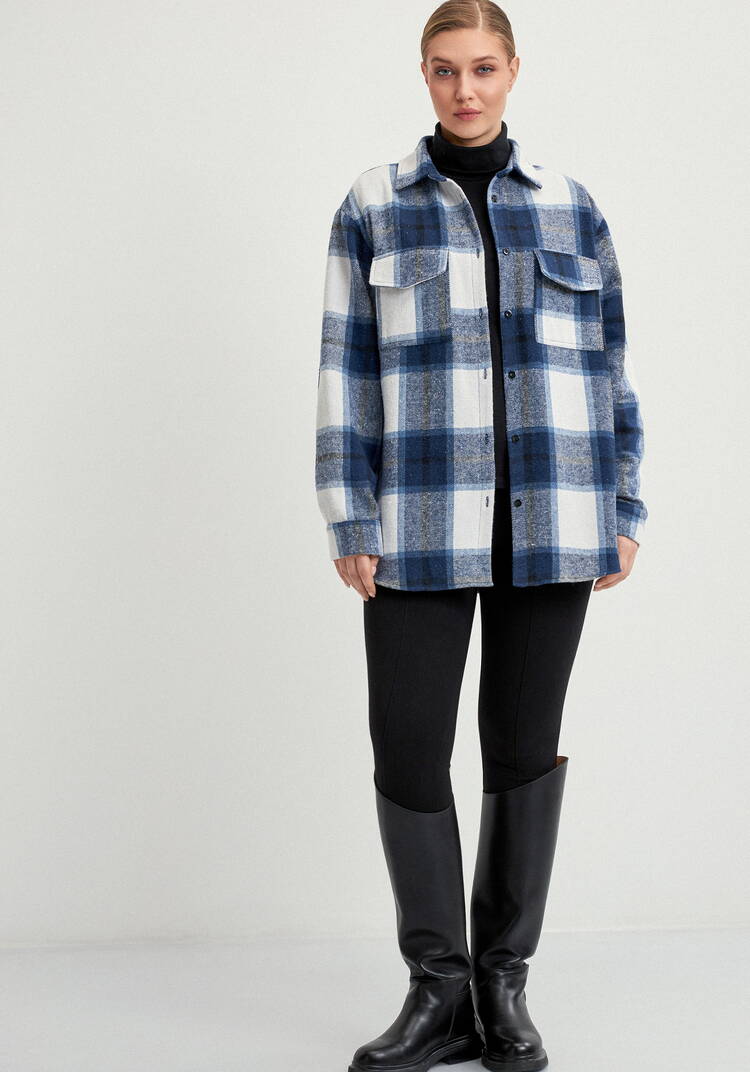 Рубашка фланелевая в клeтку шир.  750, рис. 24