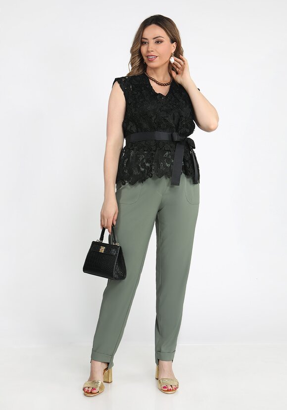 Топ-двойка из плетёного кружева шир.  580, рис. 20