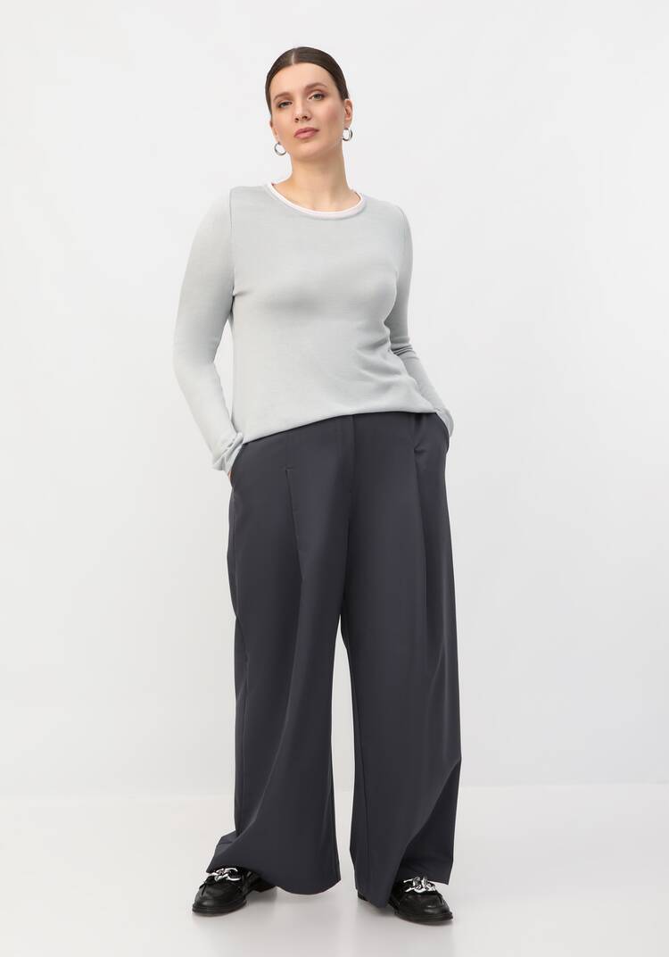 Джемпер с контрастной окантовкой горловины шир.  750, рис. 12