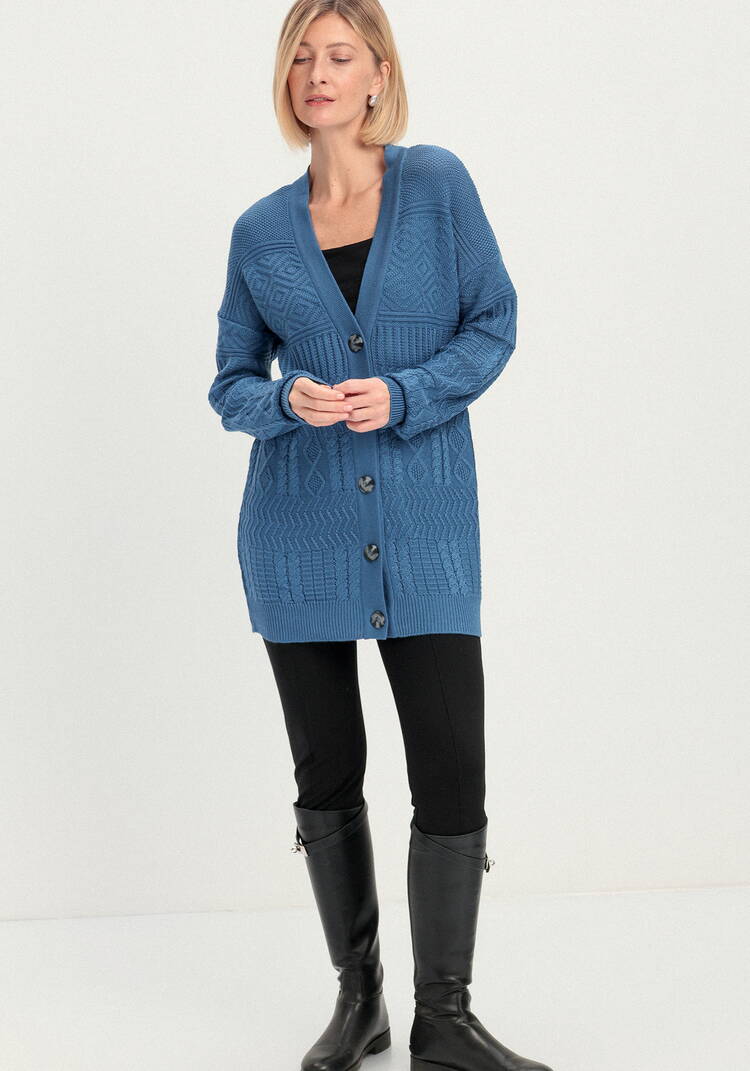 Кардиган с эклектичным узором шир.  750, рис. 3