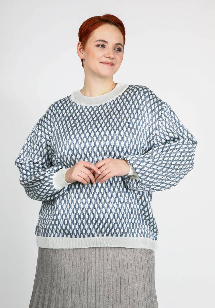 Джемпер с манжетами и объемным рукавом шир.  750, рис. 7