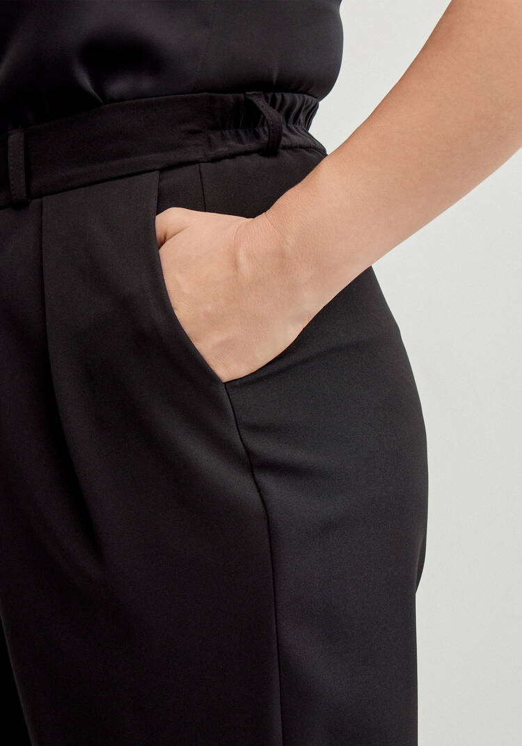 Брюки прямого кроя из костюмной ткани шир.  750, рис. 12