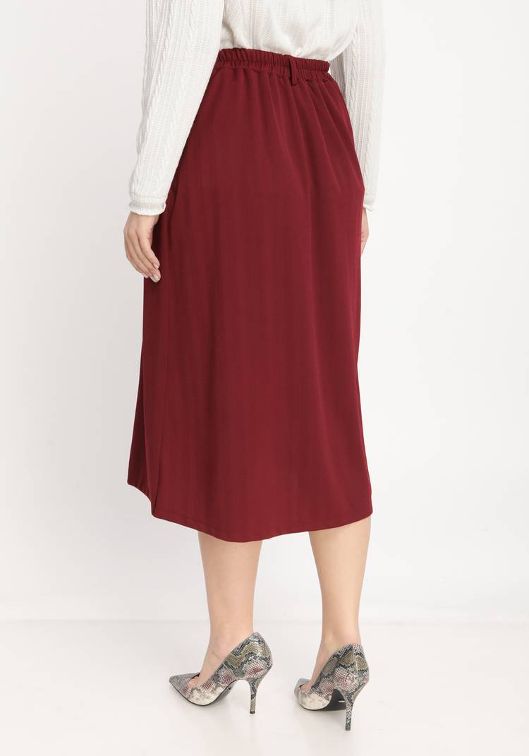 Юбка с декоративными пуговицами и разрезом шир.  750, рис. 3