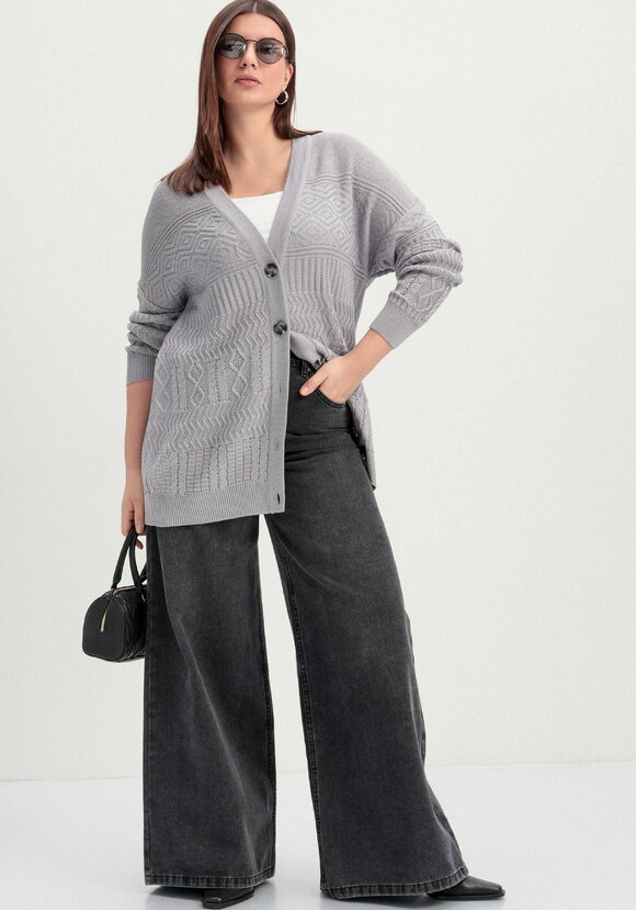 Кардиган с эклектичным узором шир.  580, рис. 24