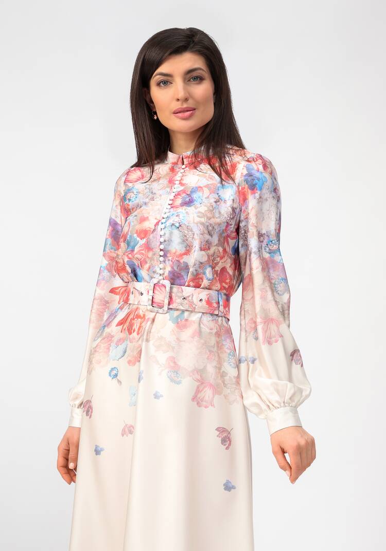 Платье с градиентным цветным рисунком шир.  750, рис. 2