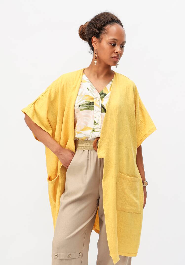 Кардиган-накидка оверсайз со спущенным плечом шир.  750, рис. 15