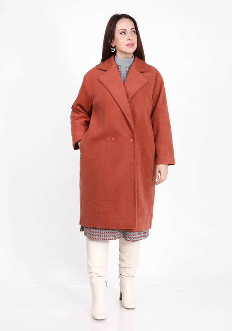 Пальто с отложным воротником и карманами шир.  750, рис. 5