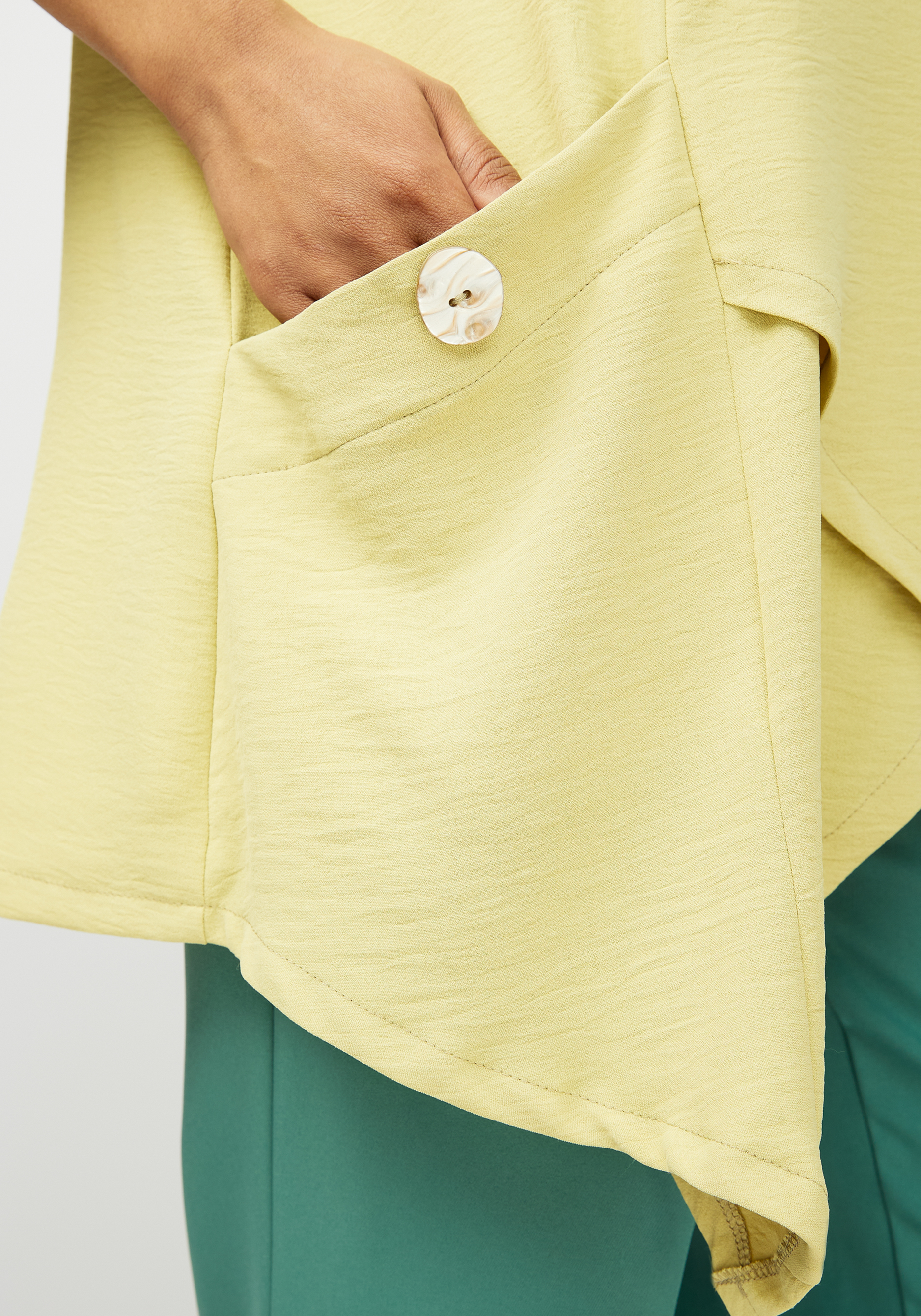 Туника с асимметричным низом и карманом Frida, цвет зеленый, размер 54-56 - фото 10