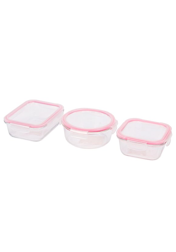 Набор из 3-х стеклянных контейнеров с крышкой шир.  580, рис. 1