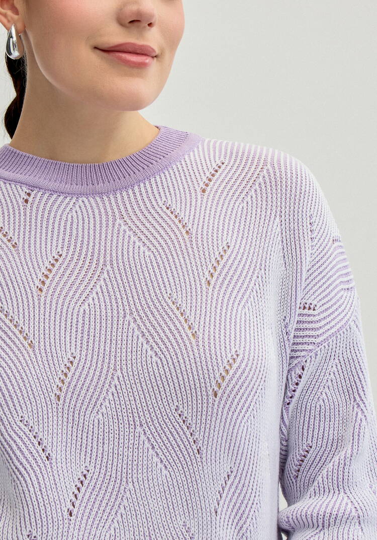 Джемпер с фактурным орнаментом шир.  750, рис. 28