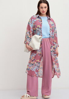 Брюки палаццо на резинке с карманами