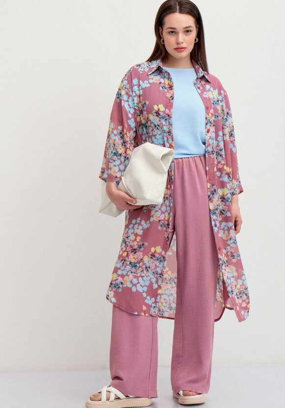 Брюки палаццо на резинке с карманами шир.  580, рис. 13