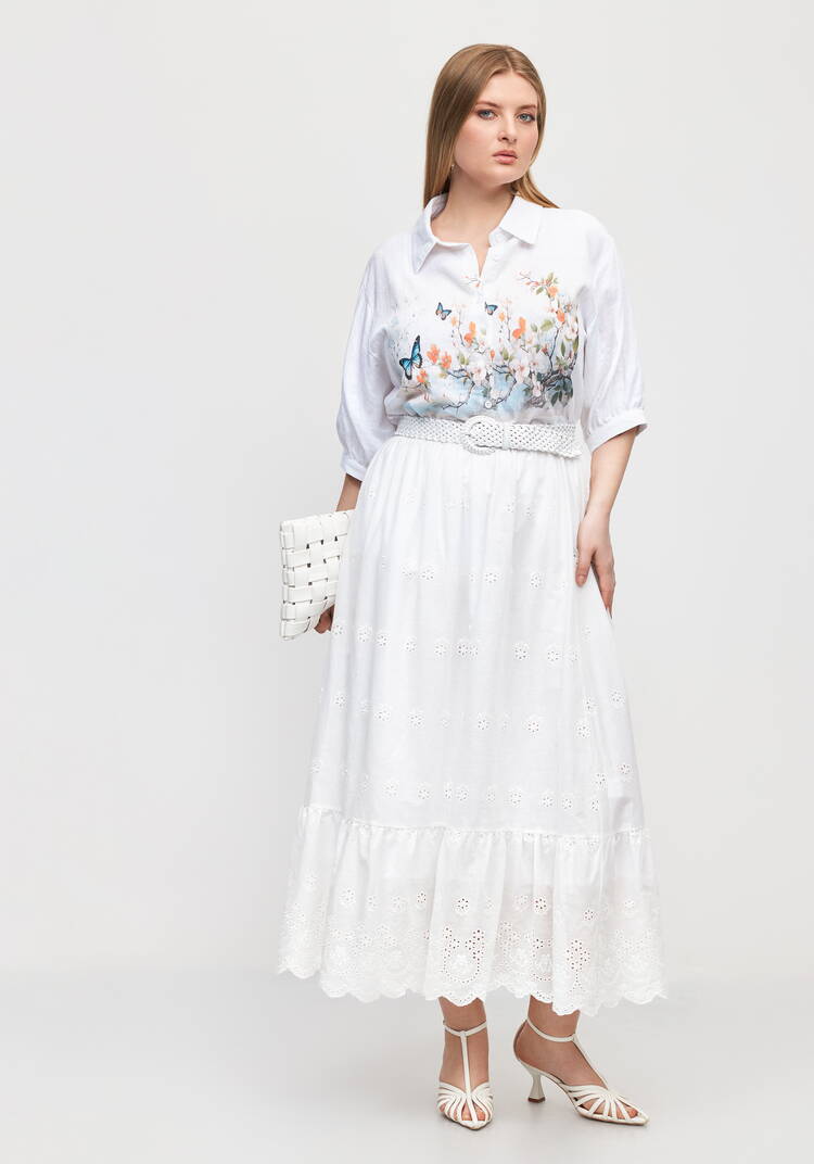 Юбка Ажурные узоры шир.  750, рис. 1