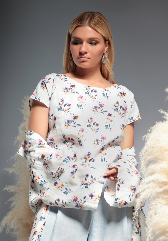 Блуза с удлиненной линией плеча Камилла шир.  580, рис. 29