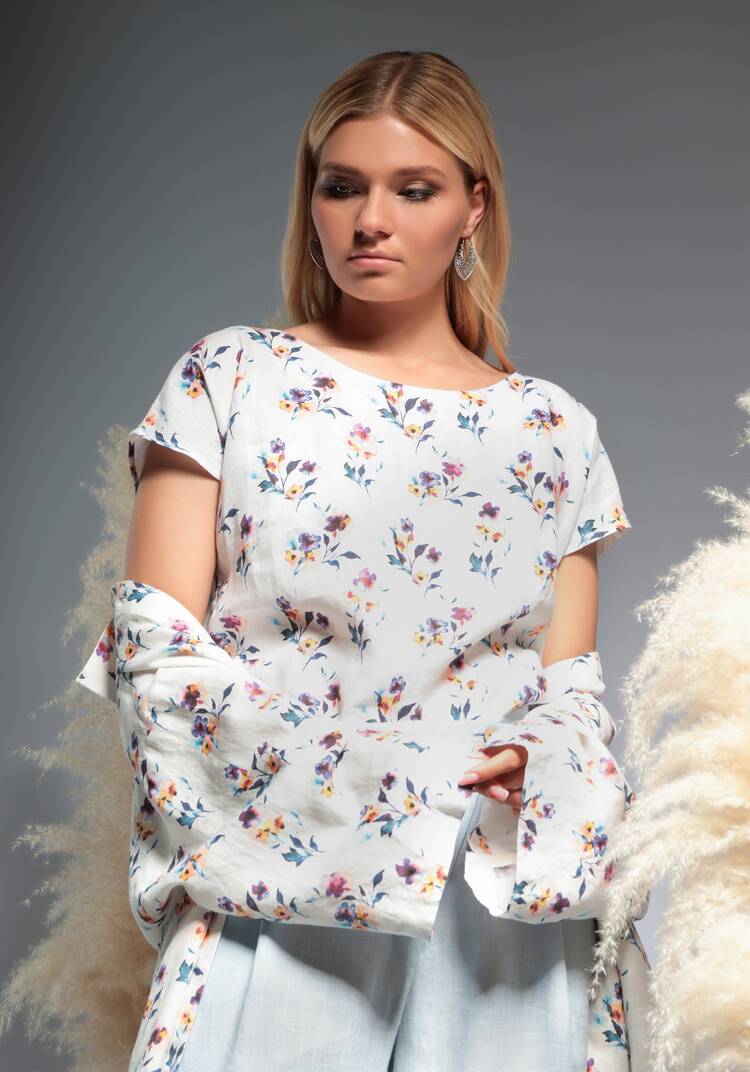 Блуза с удлиненной линией плеча Камилла шир.  750, рис. 29