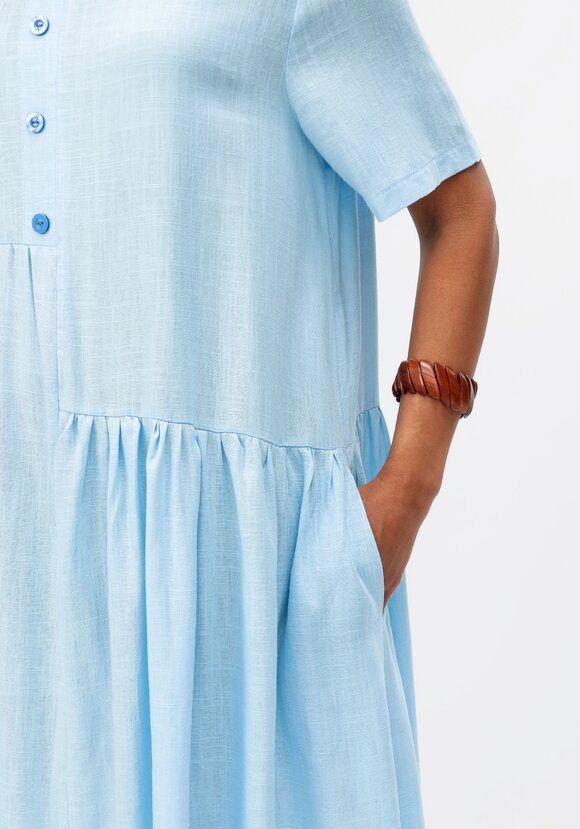 Платье с декоративной планкой и пуговицами шир.  580, рис. 13