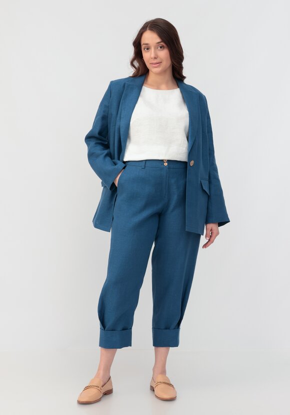 Брюки из льна шир.  580, рис. 2