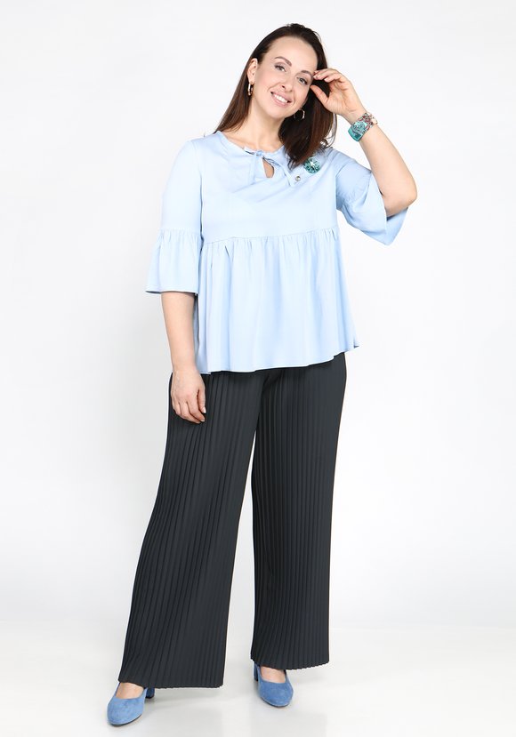 Брюки широкие плиссе на резинке шир.  580, рис. 11