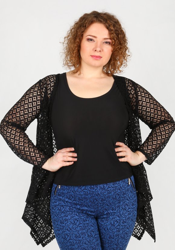 Кардиган ажурный шир.  580, рис. 10