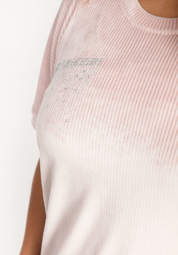 Свитшот с коротким рукавом и стразами шир.  580, рис. 8