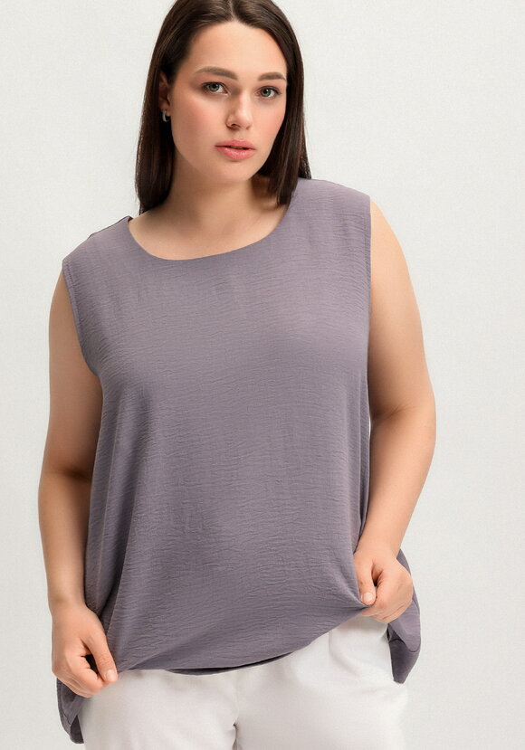 Топ свободного кроя с круглым вырезом шир.  580, рис. 1