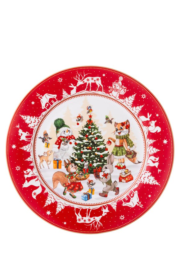 Набор из 2-х закусочных тарелок Ёлка шир.  580, рис. 1