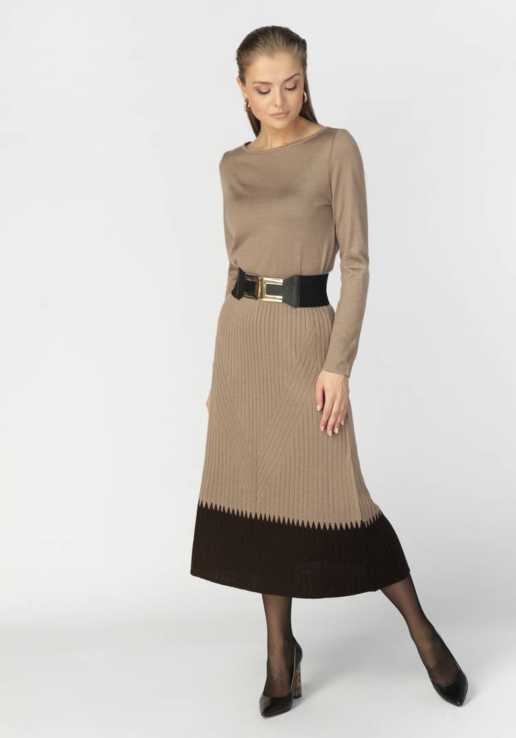 Юбка женская с контрастной полосой по низу шир.  750, рис. 3