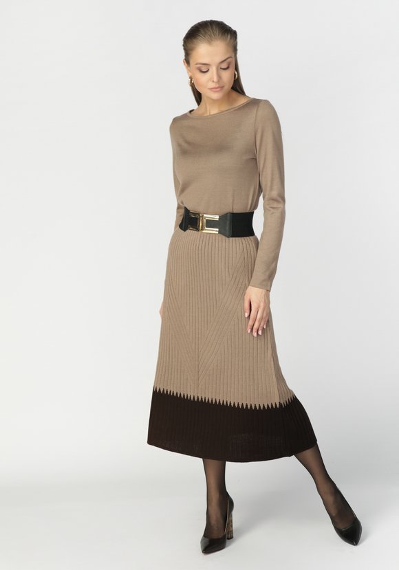 Юбка женская с контрастной полосой по низу шир.  580, рис. 3