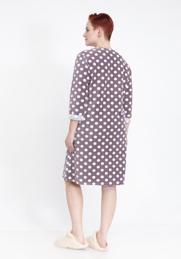 Халат велюровый Модный горошек шир.  580, рис. 2