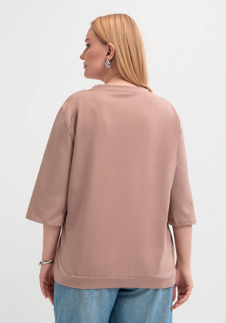 Блуза с длинным рукавом и цветочным рисунком шир.  750, рис. 8