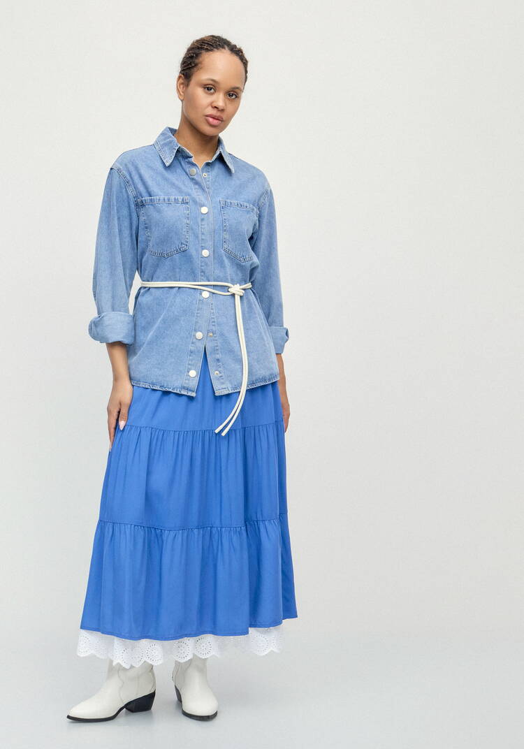 Нижняя юбка с шитьём по низу шир.  750, рис. 7