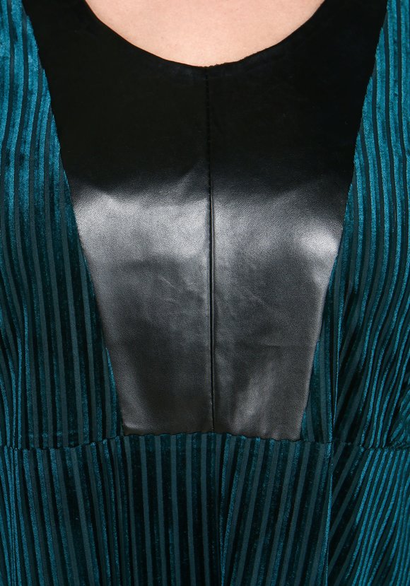 Платье с деталями из экокожи шир.  580, рис. 5