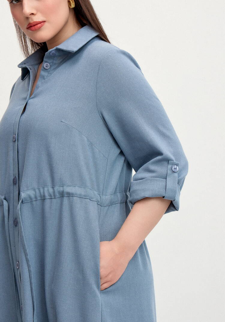 Платье-рубашка изо льна шир.  750, рис. 38