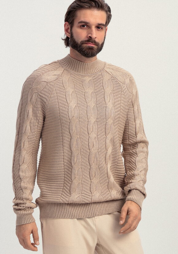 Джемпер мужской с фактурными косами шир.  580, рис. 22